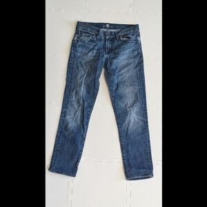 7 For All Mankind Roxanne Blue Skinny Jeans Size 26